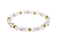 Swarovski Crystal and Freshwater Pearl Bracelet