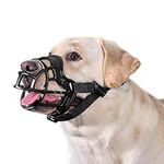 Onetigris Dog Muzzle,Soft Basket Silicone Muzzles for Small Medium Large Dogs,Humane Cage Mouth Cover, Perfect for Grooming and Training Medium, Large Aggressive Reactive Dogs (XL)