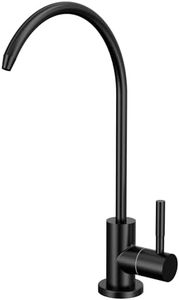 GRANDJOY Matte Black High Arc Drinking Water Faucet, Lead-Free 304 Stainless Steel Filtered RO Tap for Kitchen Sink & Water Filtration System