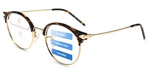 Firmoo Progressive Multifocus Computer Reading Glasses Tortoise Blue Light Blocking Multifocal Readers Anti Glare Eye Strain Ultralight for Men and Women