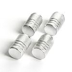 4Pcs Car Tyres Valve Caps for Subaru BRZ XV Crosstrek Outback Legacy Forester Impreza Tribeca | Automotive Rims Leak-Proof Dust Resistant Corrosion Leak-Proof Accessories,A/Silver