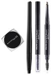 Maybelline New York Lasting Drama Gel Eyeliner,Blackest Black, 2.5g & Maybelline New York's Define & Blend Brow Pencil Natural Brown, 0.16g