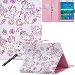 NewShine Universal Case for 7.9-8.5' Tablet, Newshine Colorful Wallet Stand Cover for 7.9' iPad Mini 1/2/3/4, Galaxy Tab A/E/S2 8.0, Amazon Fire HD 8 and Other Around 8.0 Inch Models - Icecream Unicor