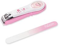 PAFASON Baby Safety Nail Clipper with Nail Catcher and Baby Glass Nail File, Czech Float Glass, Stainless Steel, Ideal for Young Children, Infant, Newborns, Babies,Toddlers