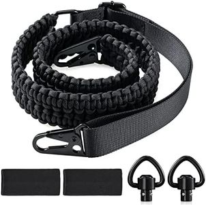 VVAAGG 2 Point QD Sling Adjustable Non-Slip Paracord Rifle Sling with QD Sling Swivels for Hunting