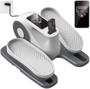 Healfith Mini pedalier d Appartement,électrique Velo elliptique,Entraîneur de Jambes avec écran et télécommande,pedalier Bureau avec 2 Bandes silencieuses,12 Vitesses réglables