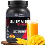OSOAA Ultimate ISO Whey Protein Isolate Protein - 1kg, Mango Shake | 26g Protein Powder for Muscle Support & Recovery | 100% Authentic Protein Supplement Powder - Batch wise Lab Report