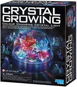 4M Crystal Growing Color Changing LED Light Kids Science Kit - Easy DIY STEM Toys Lab Experiment Specimens, A Great Educational Kids & Teens, Boys & Girls