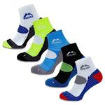 More Mile Mens Limited Edition 5 Pair Pack London Running Socks, Mixed, 11-13 shoe