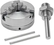 Mini Lathe Chuck Set, 3/4 Jaw Mini Lathe Chuck Self Centering Lathe Chuck Connecting Rod Zinc Alloy Z011 Extension Three Four Jaw Chuck and Connecting Rod Set, Electric Drill Chuck(size:Type B)