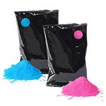 Chameleon Colors Surprise Gender Reveal Powder, Blue and Pink Color Powder with Blackout Packaging, 2 Pounds (1 Pound Per Bag), Pack of 2