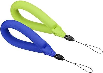 PATIKIL Floating Wrist Straps Set, 2Pcs Neoprene Waterproof Lightweight 250g Buoyancy Wristband Strap for Underwater Camera Swimming Snorkeling, Green, Blue