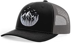 HORN GEAR Trucker Hat - Mountain Hat Edition (Black/Charcoal)