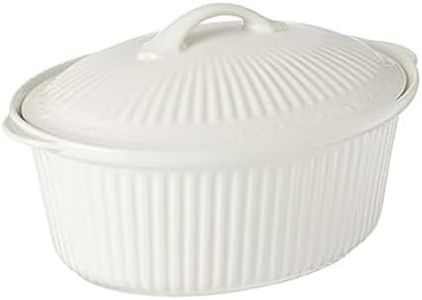 Mikasa Italian Countryside Oval Casserole Dish with Lid, 1.5-Quart