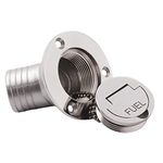 45 Degree Angle Marine Deck Filler Fill ，Stainless steel 316 Keyless Cap boat Hardware accessories Socket yacht W/ Rubber Gasket Fit for 1.5" /2” Diameter hose (Option: Gas, 1.5" /38mm)