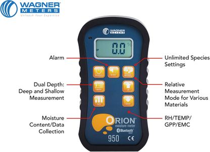 Wagner Orion 950 Wood Moisture Meter – Digital Pinless Sensor