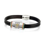 ‘Forever Ireland’ Men’s Leather Wristband By The Bradford Exchange