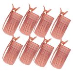 TEMPERIA (8 pcs) Heatless Hair Curler Roller with Clips for Women - Premium Velcro Rollers for Curling Hair - Lightweight and Portable No Heat Hair Curl Tools (Random Colors)