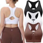 Evercute Women's Zip Front Sports B