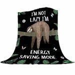 Abaysto Sloth Blanket Gift for Girls Boys Kids Animals Lovers Soft Flannel Blankets Cutes Sloth Cozy Throws Women Men, Sloth Blanket for Couch Sofa Bedroom Camping Travel 130x150cm