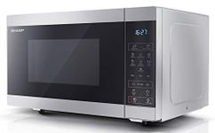 SHARP YC-MS252AU-S 25 Litre 900W Digital Microwave, 11 power levels, ECO Mode, defrost function, LED cavity light - Silver