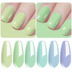 Vishine 6 Colors Gel Nail Polish Set Olive Sky Blue Sage Nail Gel Mint Teal Turquoise Gel Nail Polish Spring Summer Fall Gel Nail Polish Set UV LED Soak Off DIY Nail Art Manicure Starter Set 8ml