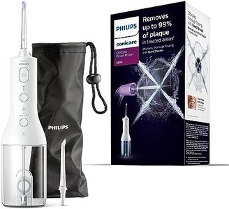 Philips Sonicare Irrigatore Orale Power Flosser 3000 Cordless - Per Denti e Gengive - Bianco (Modello HX3826/31)