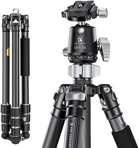 K&F CONCEPT X-Series 68 inch/172cm Carbon Fiber Camera Tripod,Professional Photography Tripod with 36mm Metal Ball Head Load Capacity 16KG/35.2lbs for Indoor Outdoor Use X284C4+BH-36
