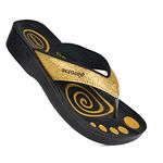 Aerosoft Womens Gliteratti Flip Flop, Adult, Glitter Gold, 6 UK