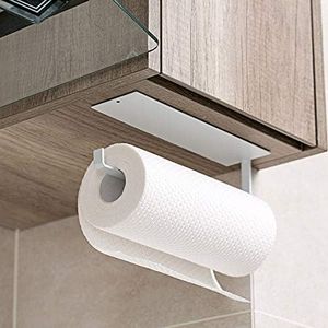 Porte Essuie Tout Auto-Adhésif Supports pour Papier Essuie-Tout en Dérouleur Porte Rouleau de Cuisine Mural pour Armoire de Cuisine ou Salle de Bain