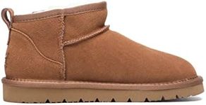 UGG AUSTRALIAN SHEPHERD Boots Sheepskin Wool Mini Ankle Julia Chestnut AU Ladies 9 / AU Men 7 / EU 40