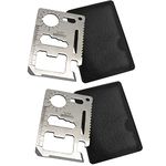 VQRTKS 11-in-1 Multi-Function Survival Tool Fits Wallet Portable Credit Card Survival Tool