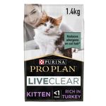 PRO PLAN® LIVECLEAR® Kitten 1-12M Rich in Turkey Dry Cat Food 1.4kg