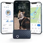 Tractive GPS Tracker & Health Monitoring for Cats (6.5 lbs+) - Market Leading Pet GPS Location Tracker | Wellness & Escape Alerts | Waterproof | Works with Any Collar (Dark Blue)