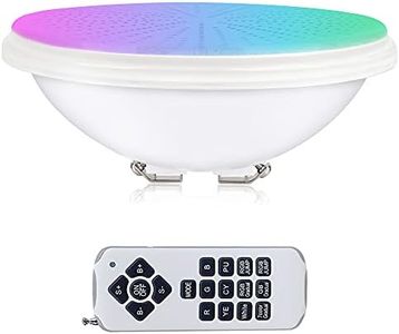KWODE PAR56 LED Piscine, 54W RGB LED Lampe, Eclairage Piscine LED Remplie de Résine, 12V AC/DC Led Par56 Pool Light, PC Pool Par56 avec télécommande, IP68 Étanche Lumieres Piscine