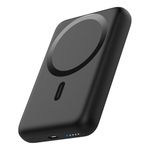 OKZU Magnetic Wireless Portable Charger, Small 10000mAh 20W PD Power Bank, USB C in&Out lightweight Battery Pack Phone Charger for iPhone 15/14/13/12 Series (Black)