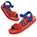 Marvel Boys Sandals, Summer Shoes with Adjustable Straps - Gifts for Boys (Red, 3.5 UK)