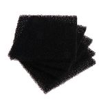 E-HONER 5Pcs Universal Black Activated Carbon Foam Sponge Air Filter Impregnated Sheet Pad