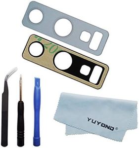 YUYOND New OEM Back Rear Camera Glass Lens Replacement for Samsung Galaxy Note 9 (All Carriers) with Adhesive Preinstalled with Repair Tools (2pcs Glass Lens for Note 9 Silver)