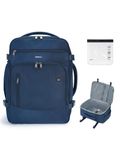 ECOHUB Travel Backpack, 30L Carry on Backpack Luggage Backpack, Flight Approved Bag 15.6" Laptop Backpack, Water Resistant Personal Item Backpack with 14 Pockets for Men Business Weekend, Blue