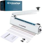 LinsnField Sealer Pro, Patented 16-inch Impulse Heat Sealer, 5-mm Sealing Width Super Heavy Duty Bag Sealing Machine with Extra 2 Replacements, 1Fuse Included, WHITE