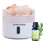 Divine Aroma Diffuser for Home Fragrance | Himalayan Rock Salt Aroma Diffuser/Humidifier & Rosemary Essential Oil Home,Office, Spa, Bedroom, Hotel & Saloon