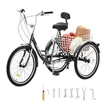 VEVOR Adult Tricycles Bike, 7 Speed