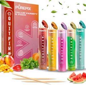 PurePix QuitPix to Help Quit Smoking Extra Thick Boosting Flavored Toothpicks with Lobelia Plant That can Help Quit Smoking - Oral Fixation - Nicotine Free - 5 Flavors Variety Pack
