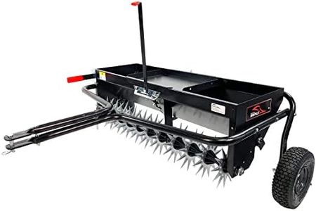 Brinly AS2-40BH-P Tow Behind Combination Aerator Spreader with Weight Tray, 40-Inch, Flat Black