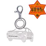 SIlver Valley Car Key Chain Customized Your Car No. Plate on Your Car Model Keychain Side Pose