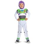 Disney Official Classic Buzz Lightyear Costume Kids, Buzz Lightyear Dress Up Onesie, Toy Story Dress Up Costume Fancy Dress, Costumes for Boys M