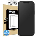 Mothca 2 Pack Matte Screen Protector for iPhone 14 6.1 inch + 2 Pack Camera Lens Protector, Anti-Glare & Anti-Fingerprint, matte Tempered Glass Film