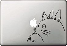 Vati Leaves Removable Creative Big Totoro Decal Sticker Skin Art Black for Apple Macbook Pro Air Mac 13" 15" inch/Unibody 13" 15"Inch Laptop