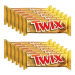 Twix Caramel Cookie Chocolate Bar, Loaded With Soft Nougat, Chewy Caramel, & Crunchy Cookie, Premium Chocolate Pack For Sharing, 50 Gram, Pack Of 12